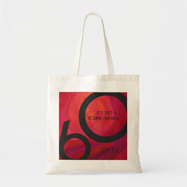 Bolso De Tela Cumpleaños de la Década Roja 60 (Frente)