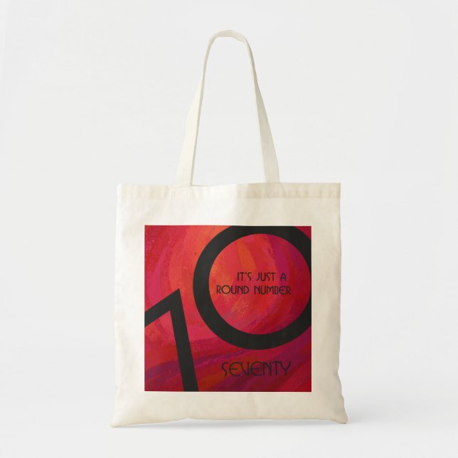 Bolso De Tela Cumpleaños de la Década Roja 70 (Frente)
