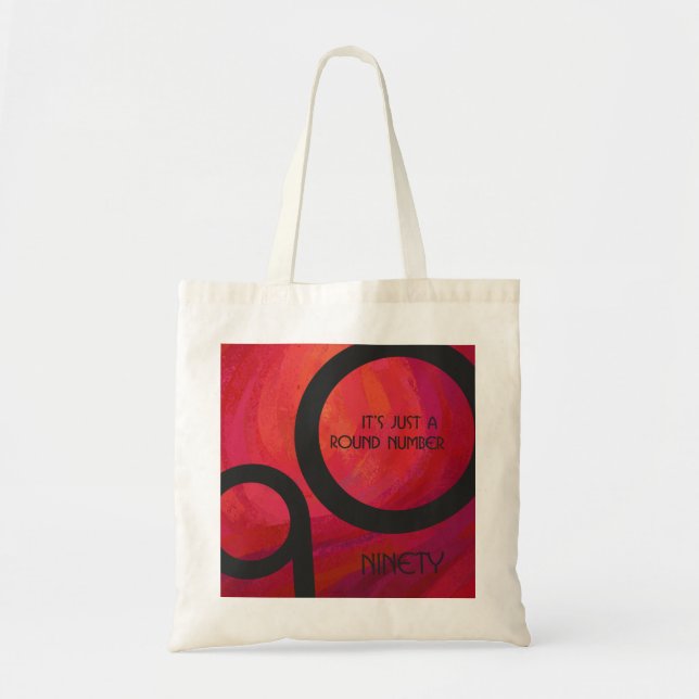 Bolso De Tela Cumpleaños de la Década Roja 90 (Frente)