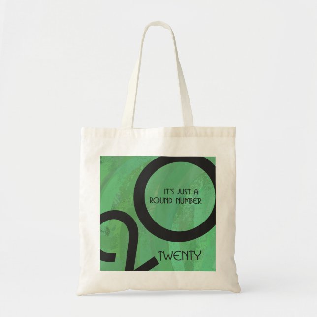 Bolso De Tela Cumpleaños de la Década Verde (Frente)