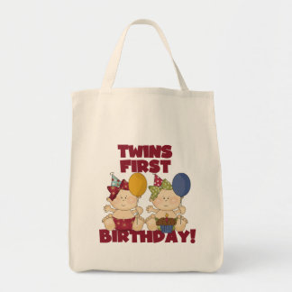 Bolso De Tela Cumpleaños de los gemelos - Chicas camisetas y reg