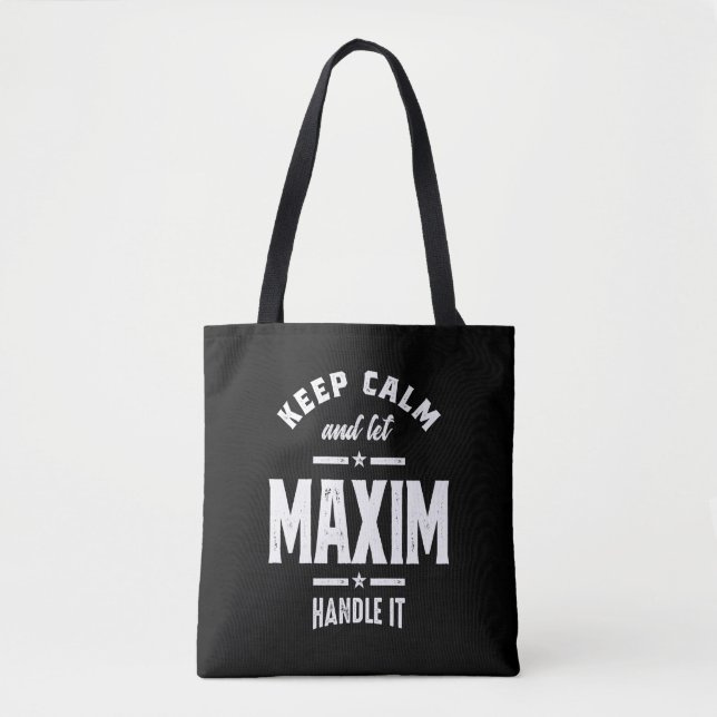 Bolso De Tela Cumpleaños de Maxim Personalizado (Anverso)