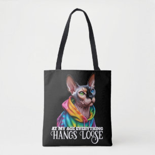 Bolso De Tela Cumpleaños de Sphynx Cat Hang Loose
