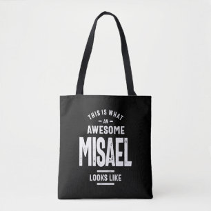 Bolso De Tela Cumpleaños del nombre personalizado de Misael