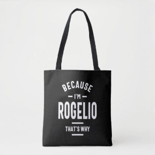 Bolso De Tela Cumpleaños del nombre personalizado de Rogelio