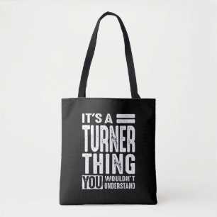 Bolso De Tela Cumpleaños del nombre personalizado de Turner