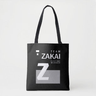 Bolso De Tela Cumpleaños del nombre personalizado de Zakai
