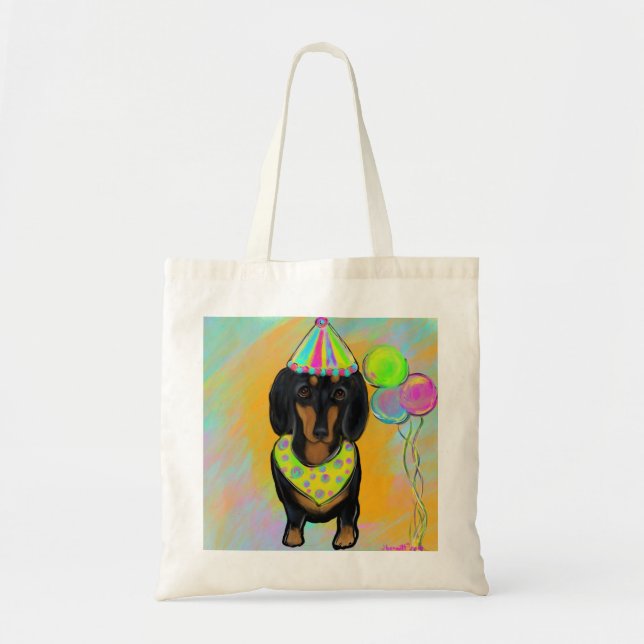 Bolso De Tela Cumpleaños Doxie (Frente)