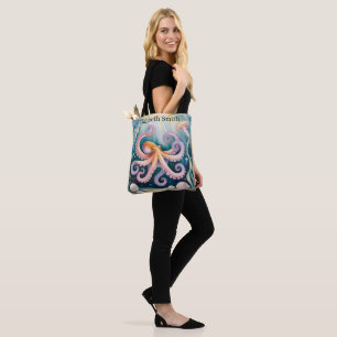 Bolso De Tela Cumpleaños infantil de pulpo acuarela