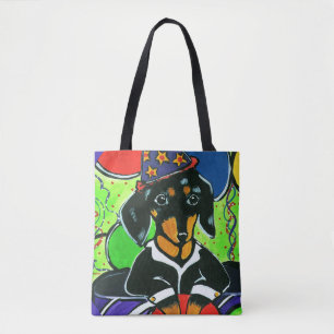 Bolso De Tela Cumpleaños lindo Dachshund