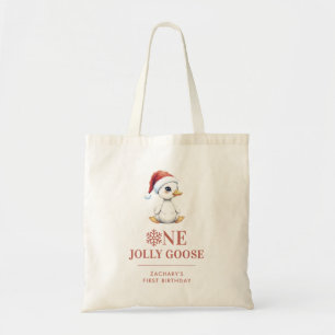 Bolso De Tela Cumpleaños personalizado uno ganso alegre diciembr