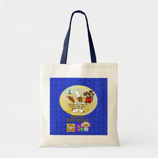 Bolso De Tela Cumpleaños Tote Bag (Frente)