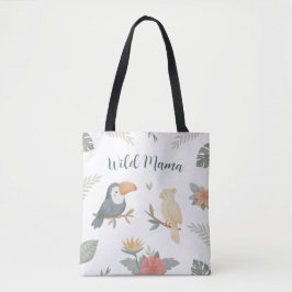 Bolso De Tela Cumpleaños tropical de safari de Wild Mama