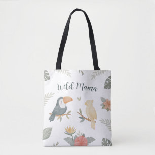 Bolso De Tela Cumpleaños tropical de safari de Wild Mama