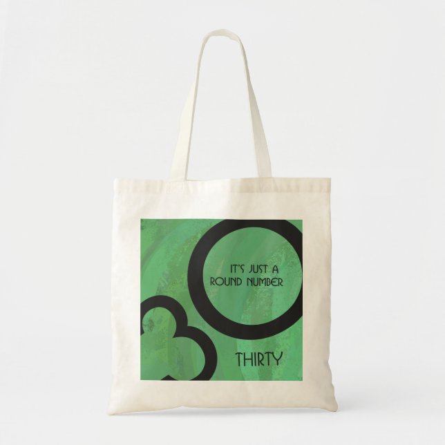 Bolso De Tela Cumpleaños Verde Década 30 (Frente)