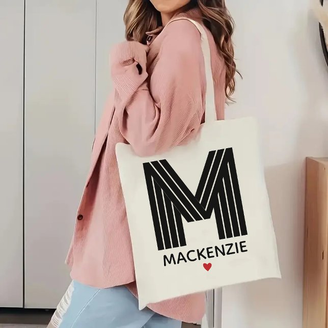 Bolso De Tela Cumpleaños y Navidades personalizados se llevan la (monogram tote bag, initial name tote, custom name tote, personalized tote bag, minimalist tote bag)