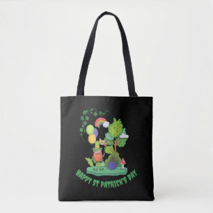 Bolso De Tela Cúmulo de lujuria arcoíris Feliz Día de St Patrick