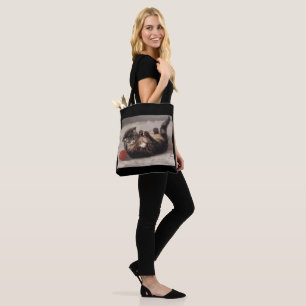 Bolso De Tela Cuna de gato, gatito jugando con hilo como juguete