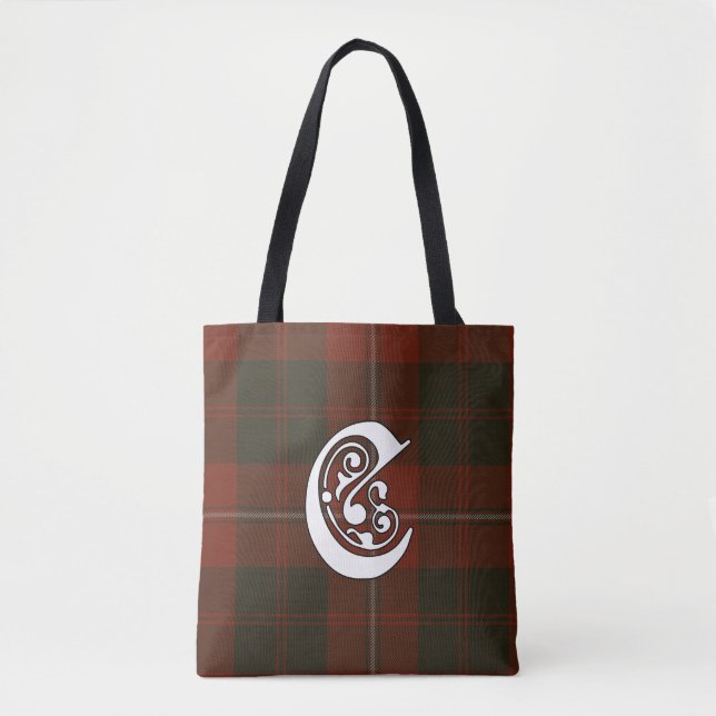 Bolso De Tela Cunningham Clan Tartan Monogram (Anverso)
