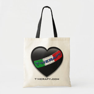 Bolso De Tela cuore-nero