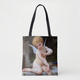 Bolso De Tela Cupido con mariposa, Bouguereau