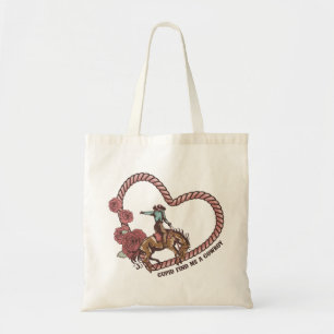 Bolso De Tela Cupido Me Encuentra Un Vaquero