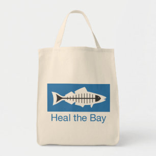 Bolso De Tela Cure el tote básico del logotipo de la bahía
