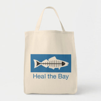 Bolso De Tela Cure el tote básico del logotipo de la bahía