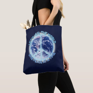 Bolso De Tela Curemos el mundo una paz a la vez ☮