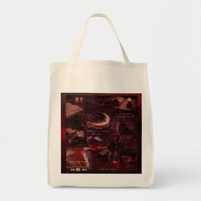 Bolso De Tela Curiosidad de la Luna Carmesí (Frente)