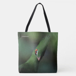 Bolso De Tela Curioso curioso Guinea Turaco Ave Verde