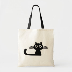 Bolso De Tela Curioso gato negro gatito gatito divertido arte an