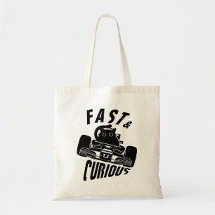Bolso De Tela Curioso gato que conduce