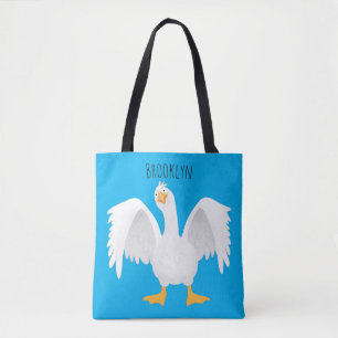 Bolso De Tela Curioso ilustracion de personalizado ganso domésti