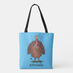 Bolso De Tela Curioso pavo de corral marrón con personalizado de