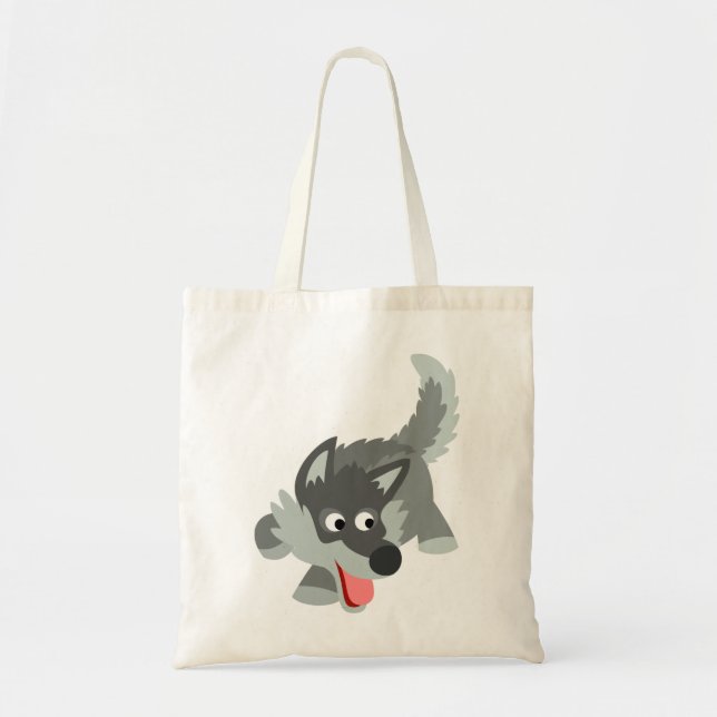 Bolso De Tela Curioso Personalizado Lobo Bag (Frente)