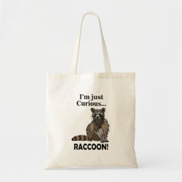 Bolso De Tela Curioso Raccoon gracioso