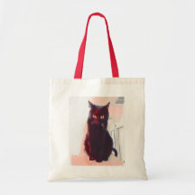 Curioso tote de gato negro