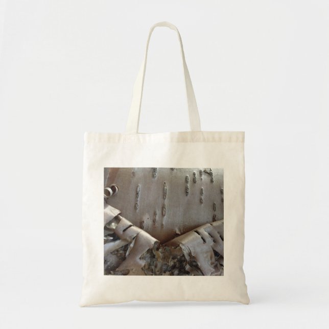 Bolso De Tela Curly Birch Bark Tree Rustic (Frente)