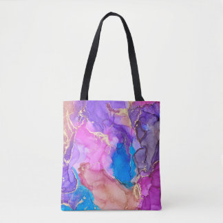 Bolso De Tela Currents of translucent hues, snaking metallic swi
