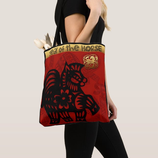 Bolso De Tela Curso de Caballo Chino Año Nuevo Zodiac TB (Detalle)