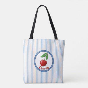 Bolso De Tela Curso rojo y franjas azules personalizadas