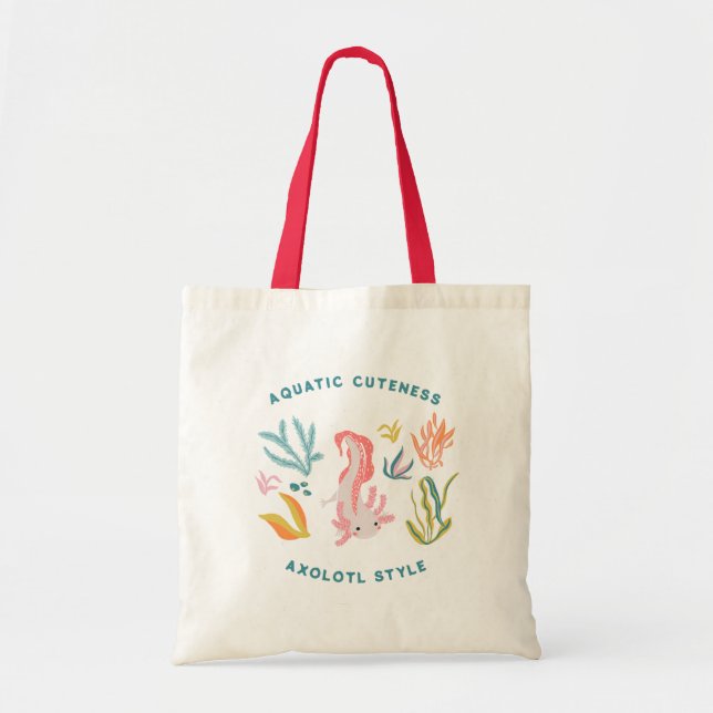 Bolso De Tela Cursos acuáticos Axolotl (Frente)