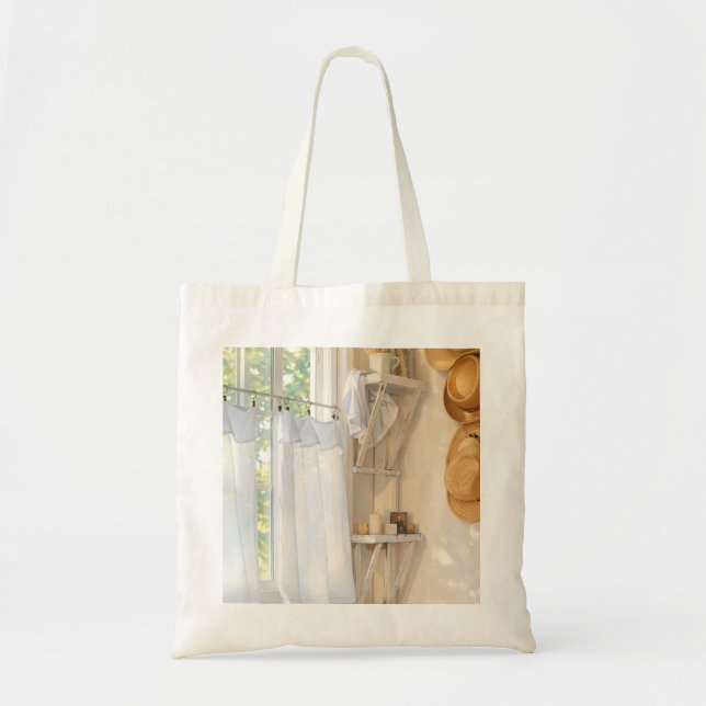 Bolso De Tela Curtain in the Wind Cozy Tote Bag (Frente)