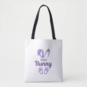 Bolso De Tela Curte Púrpura Pascua Mamá Conejo Rabbit Oars Madre