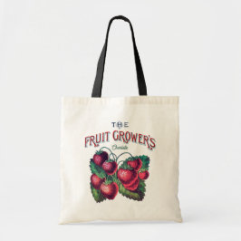 Bolso De Tela Curte Vintage Strawberries Berries Añadir tu nombr