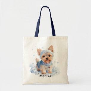 Bolso De Tela Curte winter Yorkshire Terrier Dog personalizado