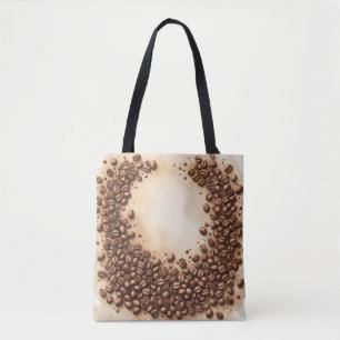 Bolso De Tela Curva de Granos de Café
