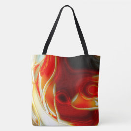 Bolso De Tela Curvas circulares de vidrio transparente en rojo