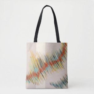 Bolso De Tela Curvas irregulares arte de pintura abstracta